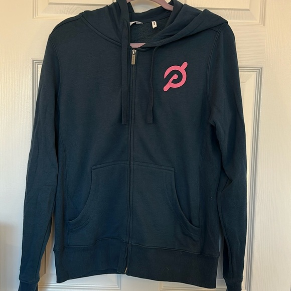 Peloton "Be Good to Yourself" Blue Zip-Up Hoodie - Size Large - Picture 1 of 4